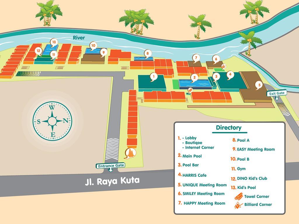 Harris Hotel & Residences Riverview Kuta, Bali Kuta Lombok Eksteriør bilde